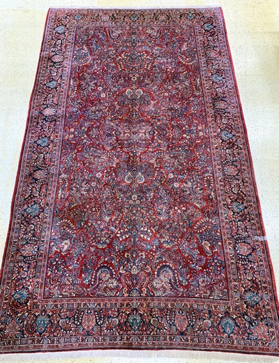 Us Re-Import Sarogh, Persien, Anfang 20.Jhd, Wolle auf Baumwolle, ca. 545 x 320 cm,EHZ: 2, (kleine restaurierungen)