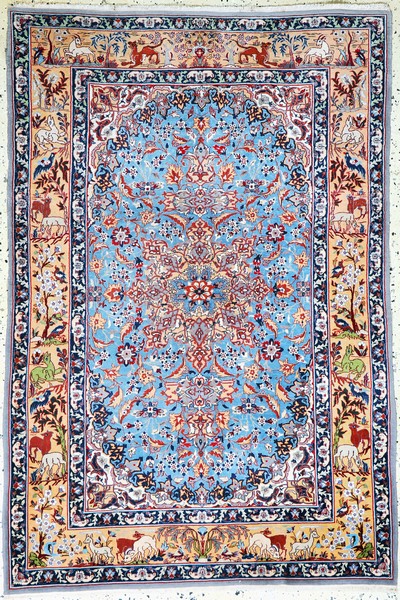 Najafabad fein, Persien, Anfang 20.Jhd, Wolle auf Baumwolle, ca. 170 x 117 cm, EHZ: 2
