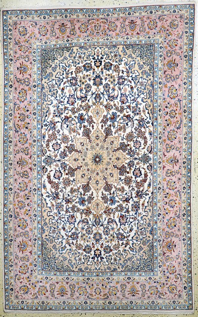 Esfahan fein, Persien, Mitte 20.Jhd, Korkwolle auf Seide, ca. 244 x 154 cm, EHZ: 2