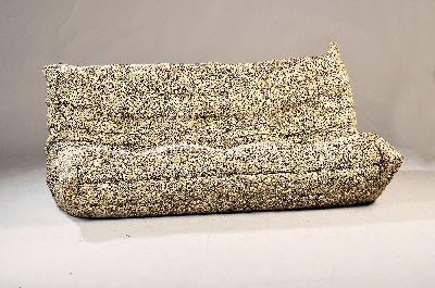 Dreiteilige Sitzgruppe "Togo", Ligne Roset, Entwerfer: Michel Ducaroy, 1970/80er-Jahre, geblümter Bezug "Floraly", Zweisitzer ...