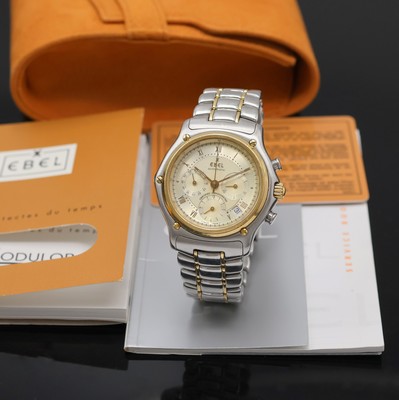 EBEL Armbandchronograph Le Modulor Referenz 1137241, Schweiz verk. lt. Pap. 12/2001, Automatik, Chronometer in Edelstahl/Gold kombiniert inkl. ...