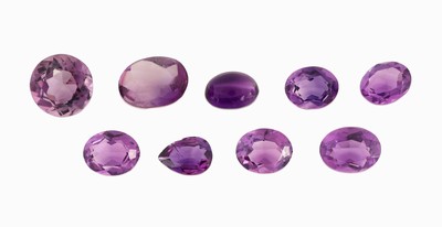 Lot Amethyste zus. ca. 28.43 ct, Ausfassware