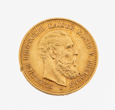 Goldmünze 10 Mark, 1888 , Friedrich Deutscher Kaiser König von Preußen, Randfehler