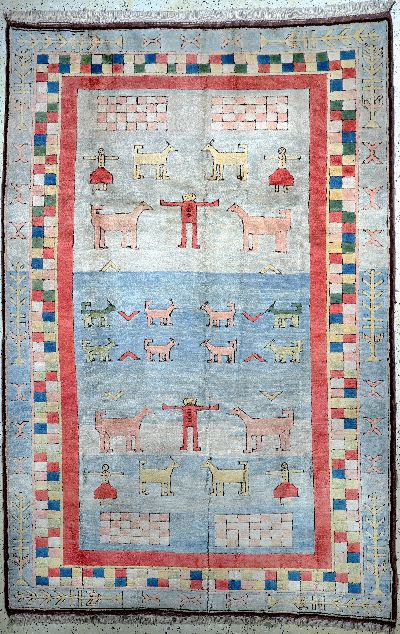 Kars, Türkei, Ende 20.Jhd, Wolle auf Wolle,ca. 275 x 185 cm, EHZ: 1-2