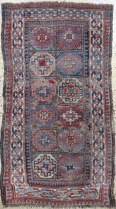 Antiker"Moghan"Kazak, Kaukasus, 19.Jhd, Wolle auf Wolle, ca. 207 x 118 cm, EHZ: 4