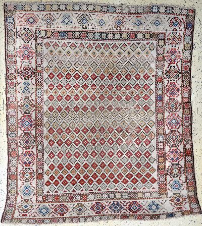 Antiker Kazak, Kaukasus, 19.Jhd, Wolle auf Wolle, ca. 167 x 146 cm, EHZ: 4
