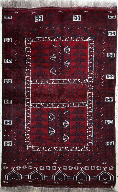 Ersari"Engsi", Afghanistan, Ende 20.Jhd, Wolle auf Wolle, ca. 230 x 144 cm, gereinigt, EHZ: 2