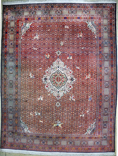 Täbriz fein, Persien, Mitte 20.Jhd., Korkwolle mit Seide, ca. 383 x 295 cm, EHZ: 2