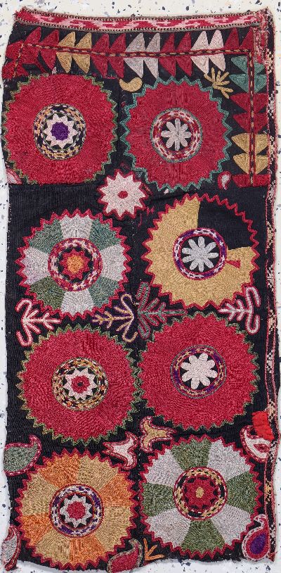 "Lakai"Stickerei antik, Uzbekistan, um 1900, Baumwollstickerei, ca. 75 x 38 cm, EHZ: 2