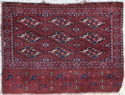 Yomud"Tschowal"antik, Turkmenistan, 19.Jhd,Wolle auf Wolle, ca. 104 x 77 cm, EHZ: 4