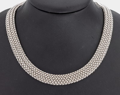 14 kt Gold Collier, WG 585/000, flexibel gearbeitet, L. ca. 45 cm, Kastenschloss, ca. 48.4 g