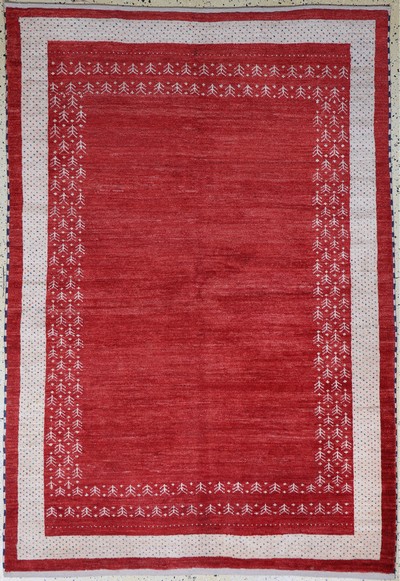 Gabbeh, Indien, Ende 20.Jhd., Wolle auf Wolle, ca. 216 x 147 cm, EHZ: 1-2