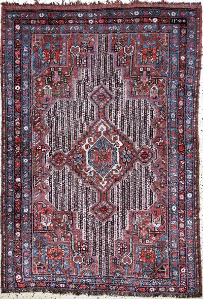 Khamseh antik, Persien, um 1900, Wolle auf Wolle, ca. 183 x 130 cm, EHZ: 2-3
