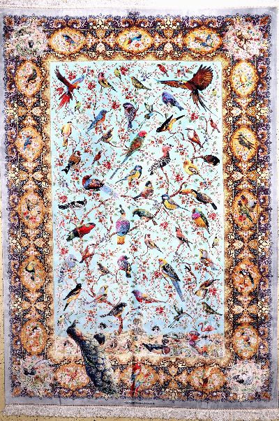Ghom Seide Sehr fein Persien, signiert"Mehdi Sadeghzadeh", Ende 20.Jhd, reine Naturseide, ca. 300 x 208 cm, ca. 1,0 Mio. Kn/qm, ...