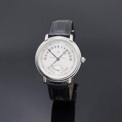MAURICE LACROIX Herrenarmbanduhr Jour Et Nuit Referenz 07769, Schweiz um 2010, Handaufzug, beids. vergl. Edelstahlgeh., Boden aufgedr., orig. ...