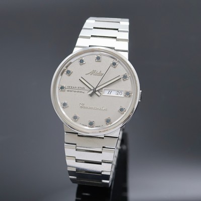 MIDO Ocean Star datoday Commander Herrenarmbanduhr Referenz 8269, Schweiz um 1970, Automatik, Edelstahl Monocoque-Geh. inkl. Gliederband m. orig. ...