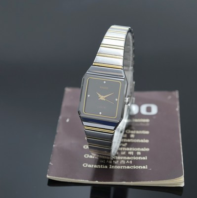 RADO DiaStar Jubile Armbanduhr in Stahl Referenz 110.02043, Schweiz verk. lt. Garantie 11/1985, quarz, Boden 4-fach verschr., Gliederband m. dopp. ...