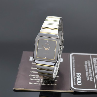 RADO DiaStar Jubile Armbanduhr in Stahl Referenz 151.0202376, Schweiz verk. lt. Pap. 11/1985, quarz, Boden 4-fach verschr., Gliederband m. dopp. ...