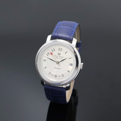 RAINER NIENABER auf 50 Stück limitierte Armbanduhr in Stahl, Deutschland lt. orig. Pap. verk. 05/1998, Automatik, beids. vergl. Edelstahlgeh., Boden ...