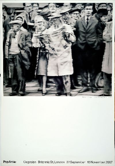 Gerhard Richter, geb. 1932, Titel: Personengruppe- nach dem Gemälde 1965, Ausstellungsplakat Pop Art: Gagosian Britannia St.London, handsign., dat. ...
