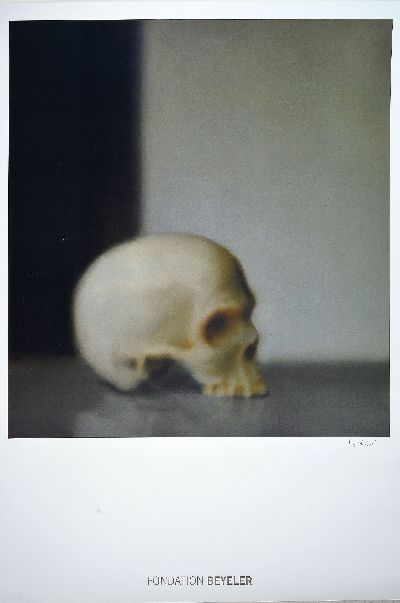Gerhard Richter, geb. 1931, Titel: "Schädel" -nach dem Gemälde von 1983 WVZ-Catalogue Raisonne: 548-1, Farboffset, handsigniert, hrsg.: ...