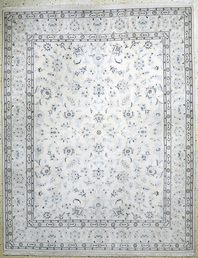 Nain fein(9 La), Persien, Ende 20.Jhd, Korkwolle mit Seide, ca. 254 x 200 cm, ca. 500.000 Kn/qm, EHZ: 2