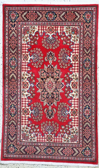 Ghom Kork, Persien, Ende 20.Jhd, Korkwolle auf Baumwolle, ca. 174 x 105 cm, EHZ: 1-2