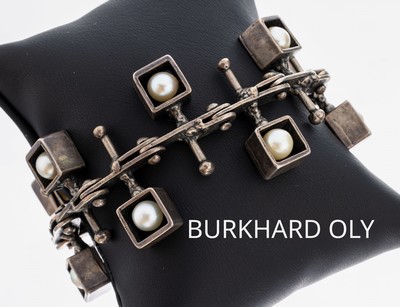 BURKHARD OLY Armband, 925er Silber, 1970er Jahre, dieses Armband stammt aus der SO-Serie,die nur in Kleinserie produziert wurde, geometrische und ...