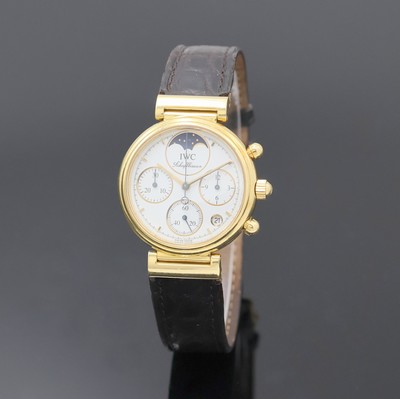 IWC Da Vinci Damenarmbanduhr in GG 750/000 Referenz 3736 mit Chronograph und Mondphase, Schweiz um 2000, quarz, 2-teil. Gehäuse, Boden aufgedr., ...