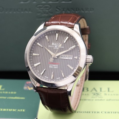 BALL Engineer II Armbandchronometer Referenz NM2028C, Schweiz verk. lt. beil. Garantie 03/2016, Automatik, Edelstahlgeh. inkl. orig. Lederband m. ...