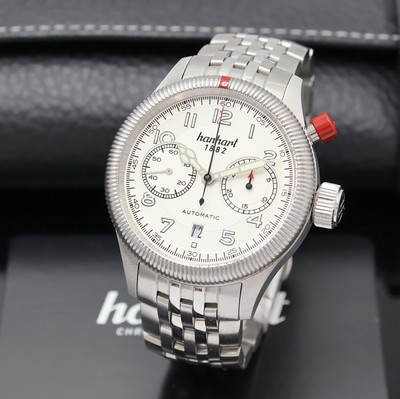 HANHART Pioneer MonoControl Armbandchronograph Referenz 723.220, Deutschland verk. lt. beil. Garantie 04/2012, Automatik, Edelstahlgeh. inkl. orig. ...