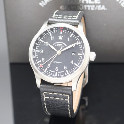 NAUTISCHE INSTRUMENTE MÜHLE GLASHÜTTE Herrenarmbanduhr Referenz M1-37-90, Deutschland um 2015, Automatik, beids. vergl. Edelstahlgeh. inkl. orig. ...