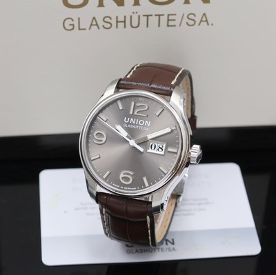 UNION GLASHÜTTE Belisar Herrenarmbanduhr Referenz D002.426, Deutschland verk. lt. beil. Garantie 02/2012, Automatik, beids. vergl. Geh. in Stahl ...