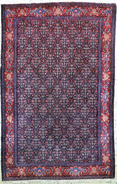 Senneh antik, Persien, um 1900, Wolle auf Baumwolle, ca. 206 x 132 cm, EHZ: 2, (leicht beschädigt)