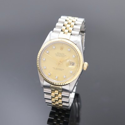 ROLEX Oyster Perpetual Datejust Armbanduhr Referenz 16013, Schweiz um 1979, Automatik, chronometer der Superlative in Edelstahl/Gold inkl. orig. ...