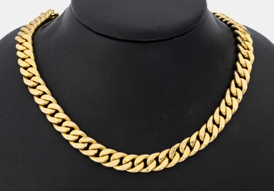 14 kt Gold Collier, GG 585/000, L. ca. 44.5cm, Kastenschloss mit 2 Sicherheitsachten, ca.43.6 g