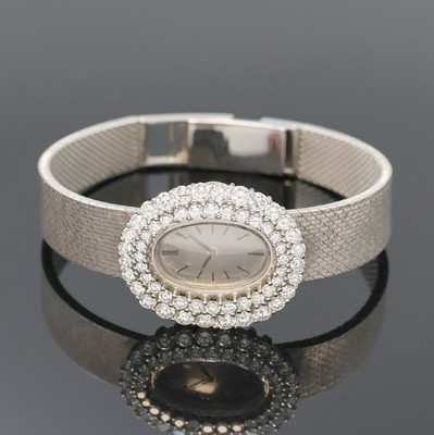 AUDEMARS PIGUET Damenarmbanduhr in WG 750/000 mit Brillanten, Schweiz verk. lt. beil. Rechnung 09/1998, Handaufzug, Boden aufgedr., Goldband, ...