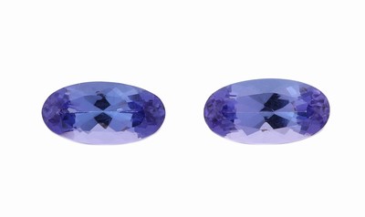 Lot 2 lose Tansanite, zus. ca. 1.43 ct, ovalfacett.