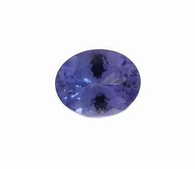Loser Tansanit, ca. 1.88 ct, ovalfacett.