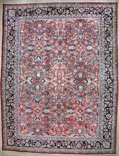 Sarogh Mahal, Persien, Mitte 20.Jhd., Wolleauf Baumwolle, ca. 364 x 280 cm, EHZ: 2