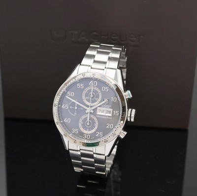 TAG HEUER Carrera seltener, auf 125 Stück limitierter Mercedes Benz Armbandchronograph Referenz CV2A1G, Automatik, Schweiz um 2015, beids. vergl. ...