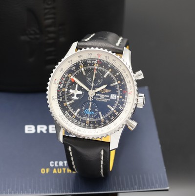 BREITLING extrem seltener, auf 50 Stück limitierter Armbandchronograph Navitimer World Aero Referenz A24322, Automatik, Chronometer in Edelstahl ...