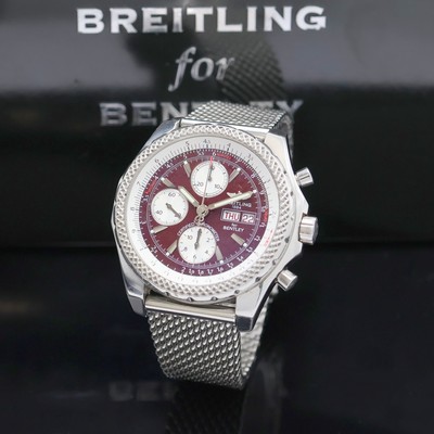 BREITLING for Bentley GT Armbandchronograph Referenz A13362, Automatik, Schweiz um 2010, Chronometer in Edelstahl inkl. orig. Gliederband m. ...