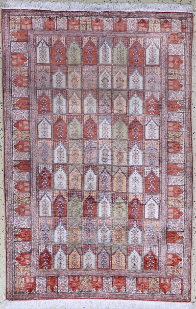 Kayseri fein, Türkei, Mitte 20.Jhd., reine Naturseide, ca. 152 x 97 cm, EHZ: 2