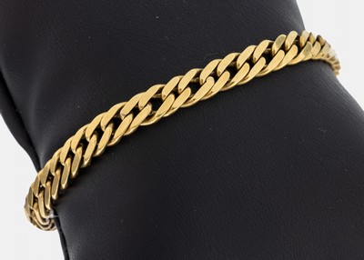 18 kt Gold Armband, GG 750/000, L. ca. 18.5cm, Kastenschloss mit Sicherheitsacht, ca. 22.3 g