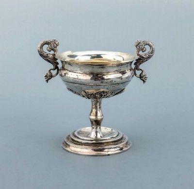 Pokalschale, Deutschland, 1780-1810, 13-LotSilber, qualitätvolle Verarbeitung, runder profilierter Fuß, Balusterschaft, Schale mit doppeltem ...