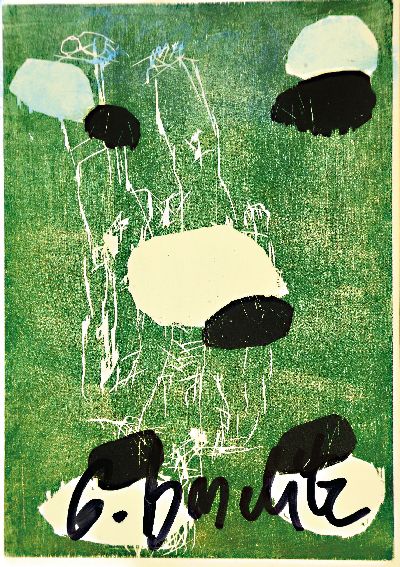 Georg Baselitz, geb. 1938, "Fünf Steine", sign., ca. 14,5x10 cm