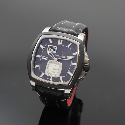 CARL F. BUCHERER Patravi Evotec Herrenarmbanduhr mit Großdatum und Wochentag Referenz 10625.13, Schweiz um 2015, Automatik, beids. vergl. ...