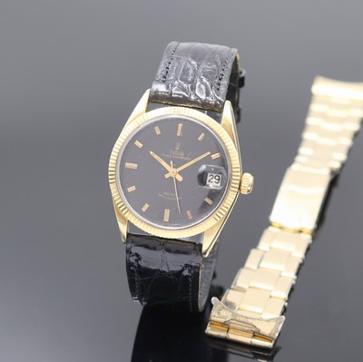 TUDOR Prince-Oysterdate Armbanduhr mit Goldhaube Referenz 7994, Schweiz um 1967, Automatik, im original Rolex-Gehäuse, Edelst.-Boden und orig. Rolex ...