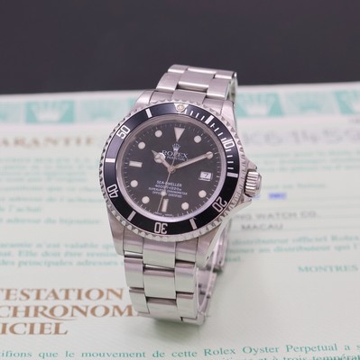 ROLEX Oyster Perpetual Date Sea-Dweller Referenz 16600 Taucheruhr, Automatik, K- Serie, Chronometer der Superlative in Edelstahl inkl. Oysterband, ...
